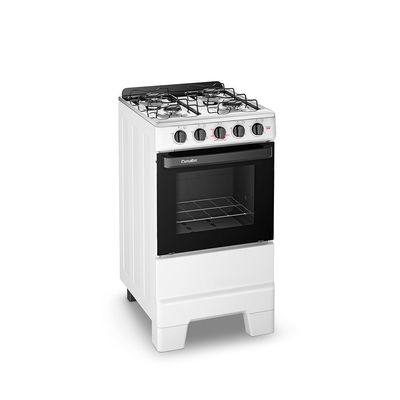 Fogão Ideal Pop 4 Bocas com Mesa em Inox Esmaltec Branco