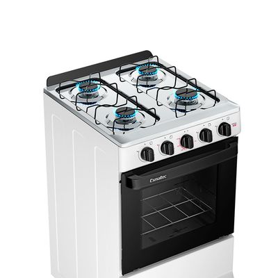 Fogão Ideal Pop 4 Bocas com Mesa em Inox Esmaltec Branco