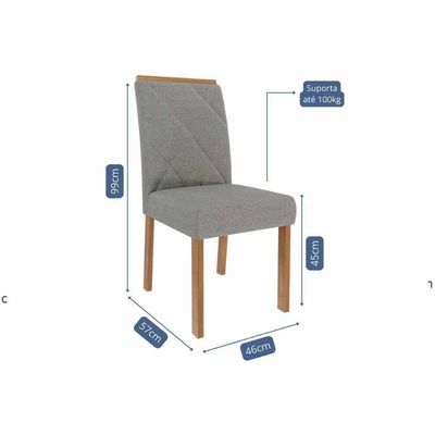 Mesa Sala Flora 109 + 4 Cad Fernanda Cinamomo Cimol