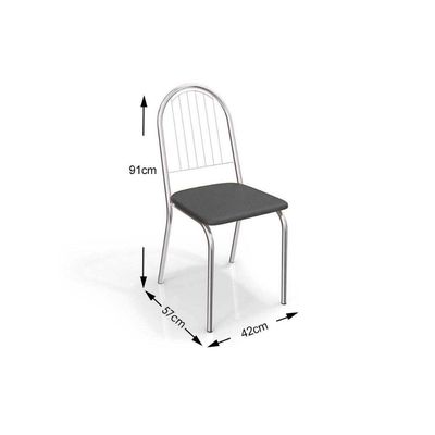 Mesa Sala Sena 160 + 6 Cad Noruega Niquel/Pto Kappesberg