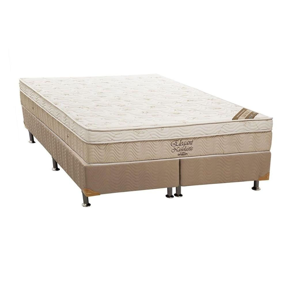 Cama Box CRC King +Colchão Molas Master Pocket Elegant Ortobom 186x198