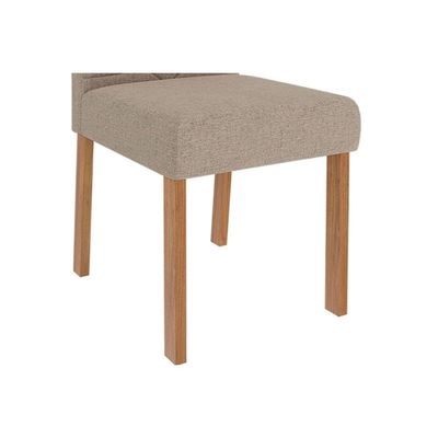 Mesa Sala Maitê 160 + 6 Cad Clarice Cinamomo/Bege Cimol