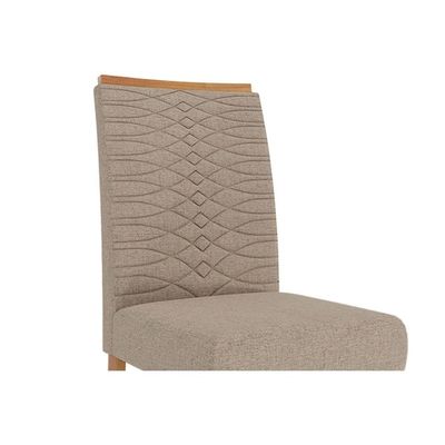 Mesa Sala Maitê 160 + 6 Cad Clarice Cinamomo/Bege Cimol