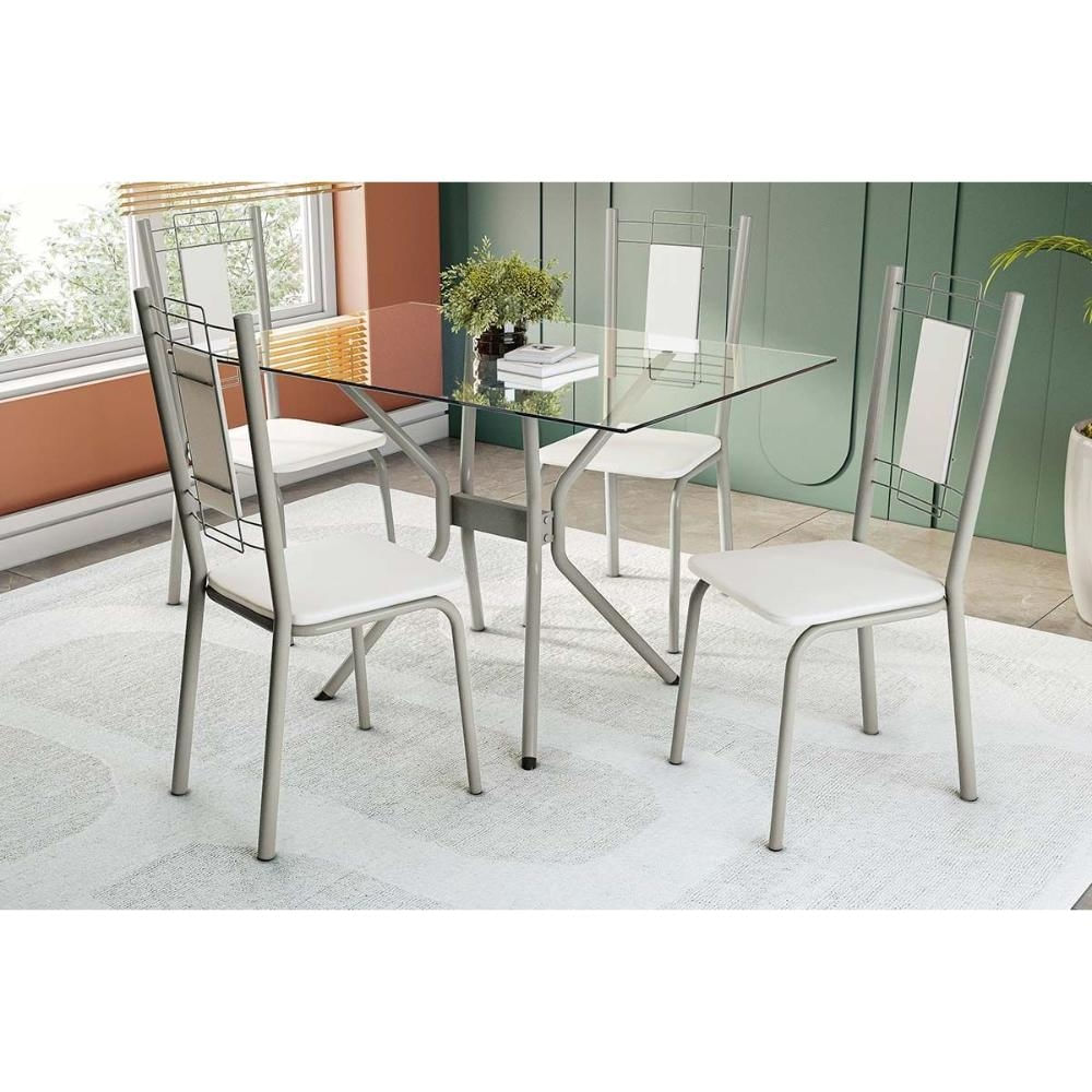 Mesa Sala Loire 120 + 4 Cad Florença Nique/Bco Kappesberg