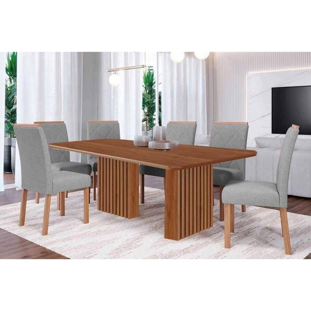 Mesa Sala Ester 180 + 6 Cad Fernanda Cinamomo Cimol