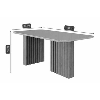 Mesa Cozinha Ester 180 + 6 Cad Juliana Cinamomo/Bege Cimol