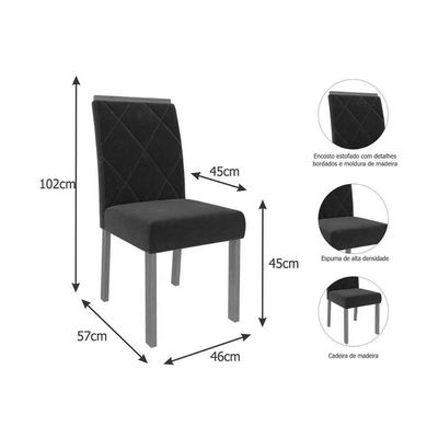 Mesa Sala Helena 210 + 8 Cad Fernanda Cinamomo Cimol