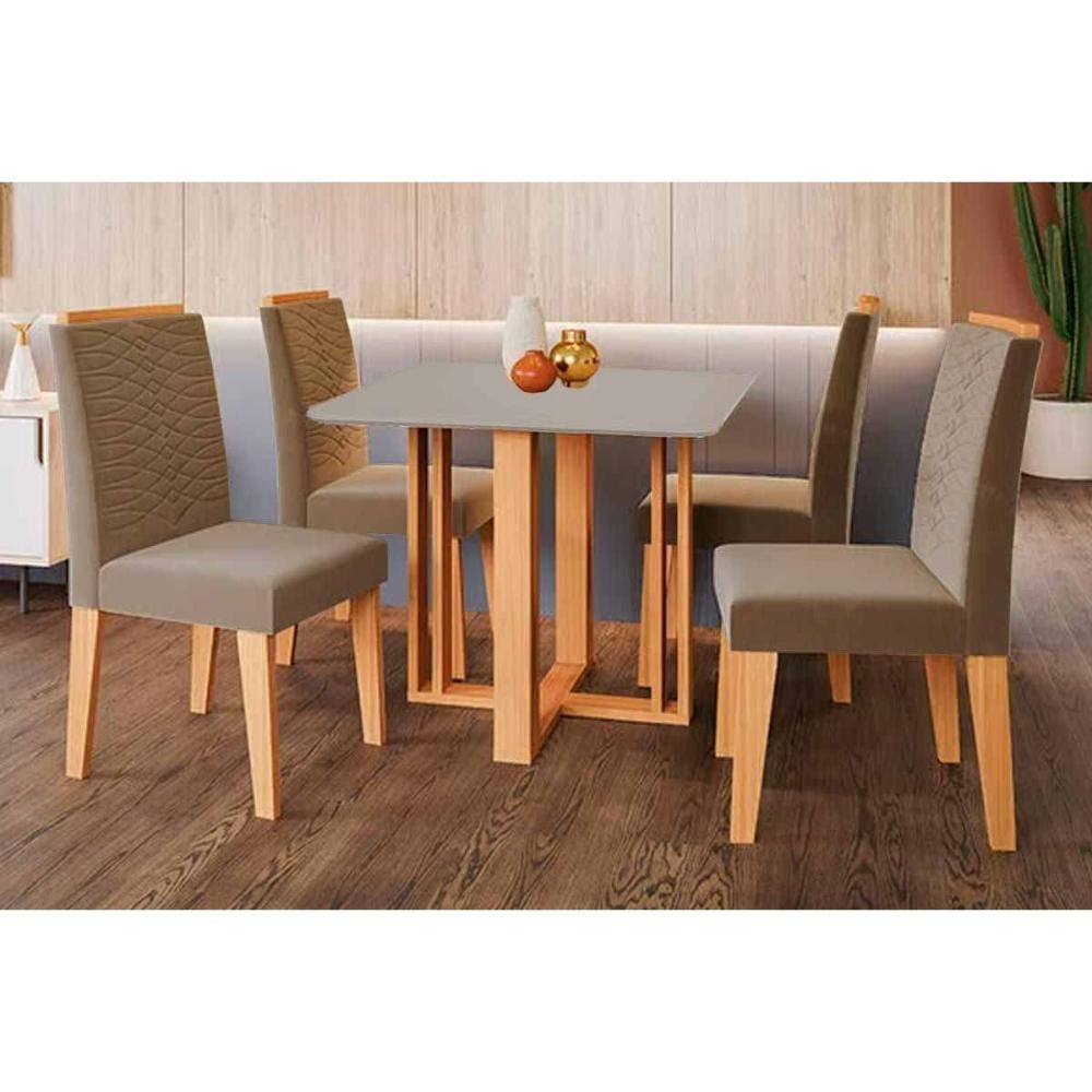 Mesa Sala Flora 95 + 4 Cad Clarice Cinamomo Cimol