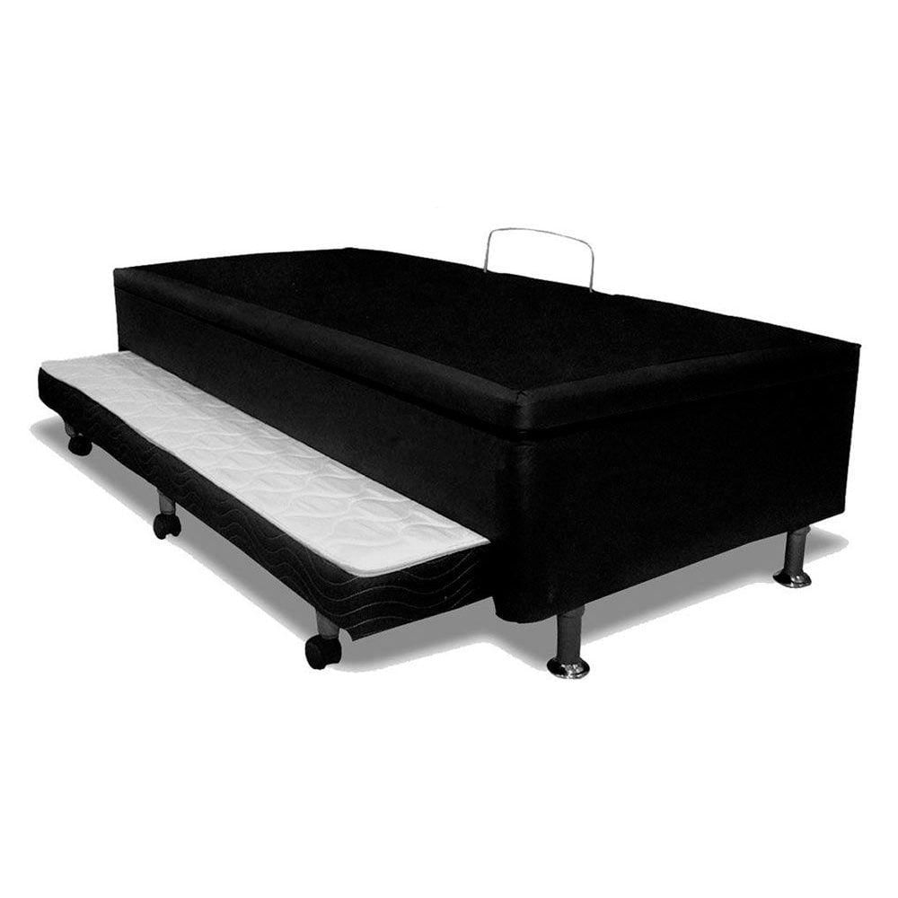 Cama Base Baú c/Aux Solteiro Ortobom Corano Black 88x188