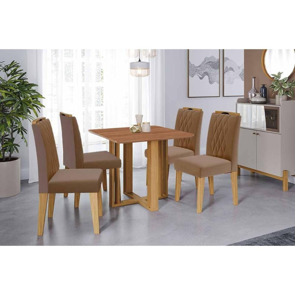 Mesa Sala Flora 95 + 4 Cad Juliana Cinamomo Cimol