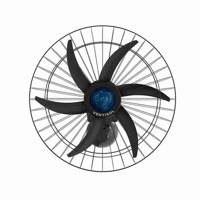 Ventilador de Parede Ventisol Falcon 60cm 230W Preto Bivolt Alta Potência Design Moderno