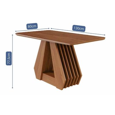 Mesa Cozinha Ágata 130 + 4 Cad Juliana Cinamomo/Bege Cimol