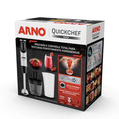 Mixer Arno Quickchef MX42 500W 20 Velocidades com Tecnologia Powelix Preto e Inox Preto,Inox / 110
