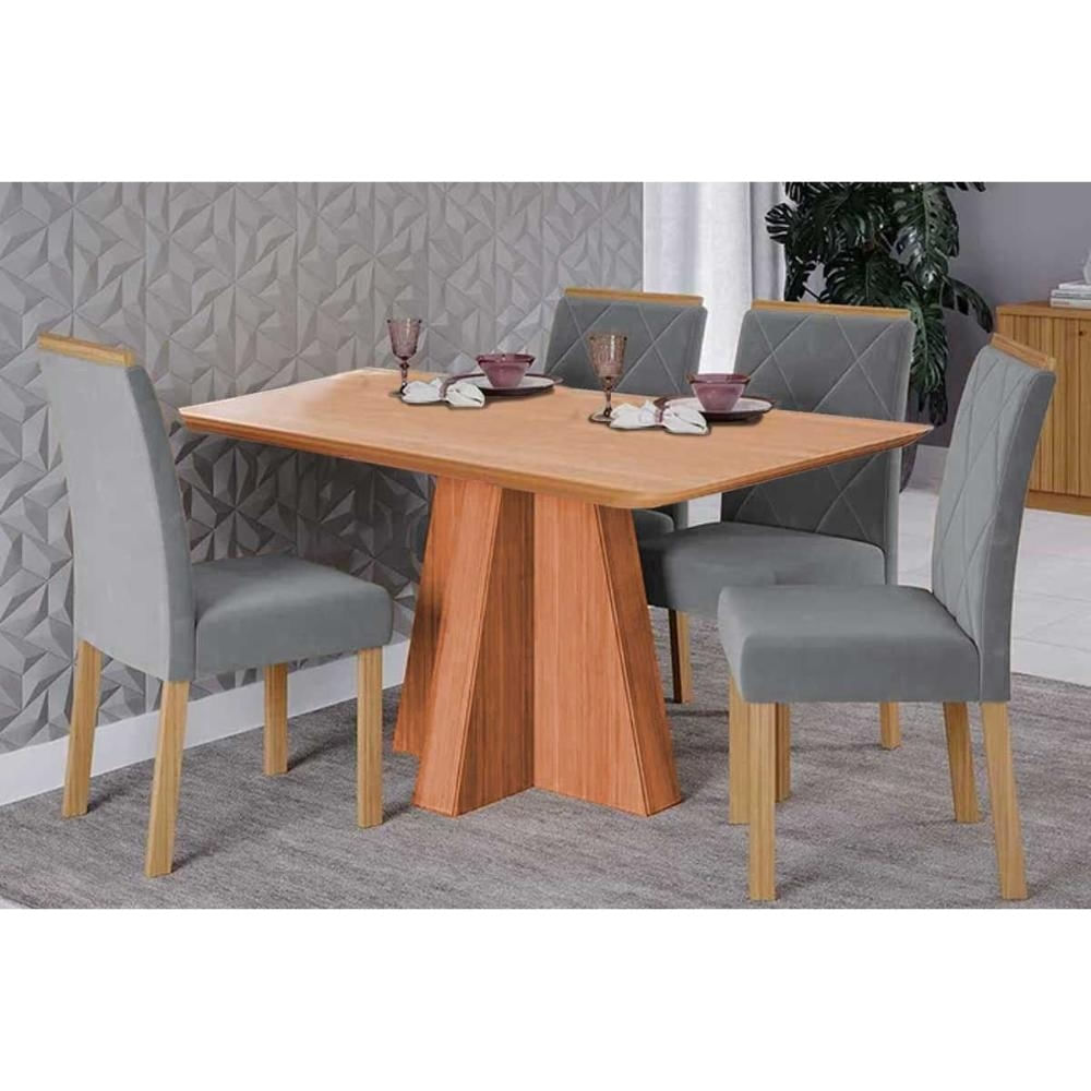 Mesa Sala Maitê 130 + 4 Cad Fernanda Cinamomo Cimol