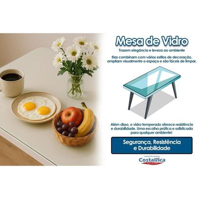 Mesa Cozinha Celeste 160 + 6 Cad Julia Freijo DJ Móveis
