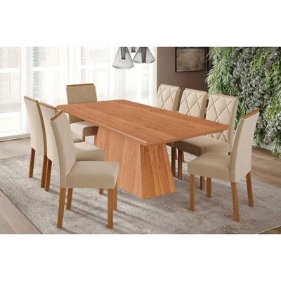 Mesa Cozinha Helena 210 + 8 Cad Fernanda Cinamomo Cimol