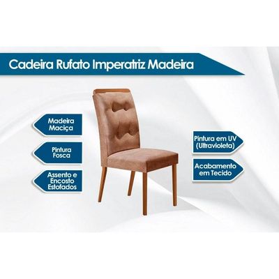 Mesa Cozinha Berlim 120 + 4 Cad Imperatriz Imbu/Creme Rufato