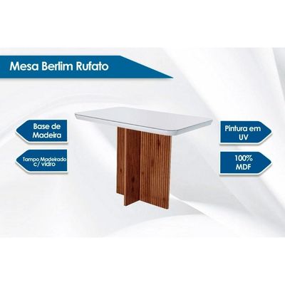 Mesa Cozinha Berlim 120 + 4 Cad Imperatriz Imbu/Creme Rufato
