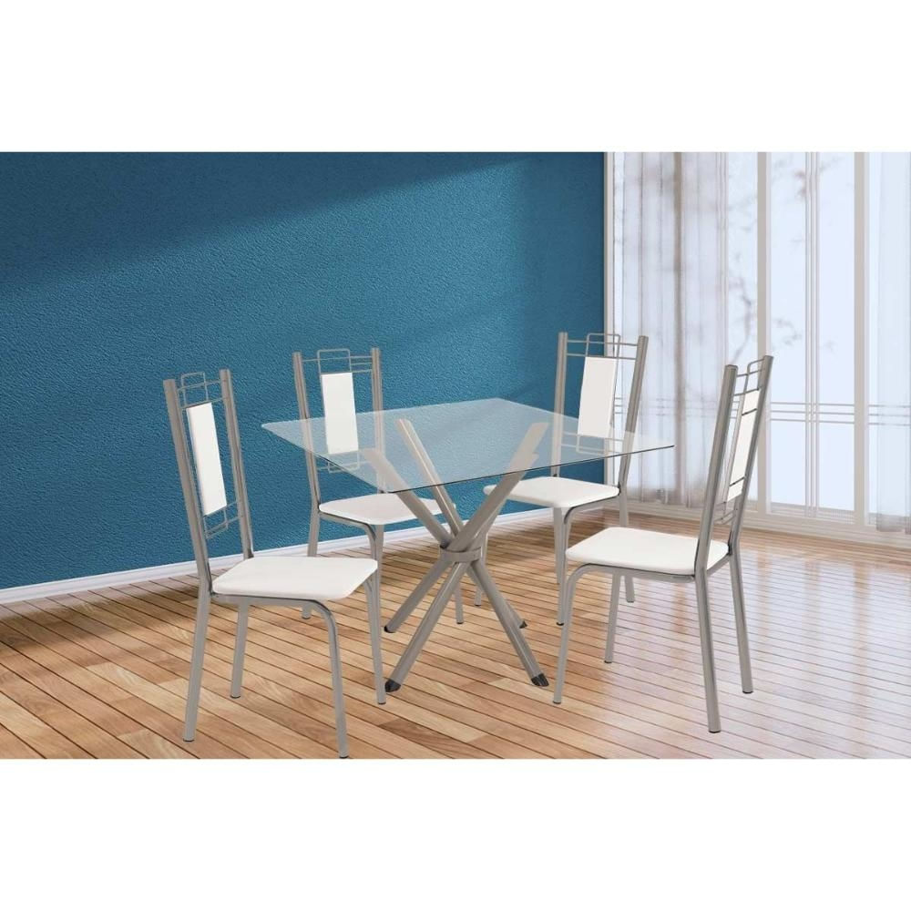 Mesa Cozinha Volga 90 + 4 Cad Florença Nique/Bco Kappesberg
