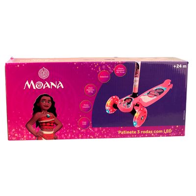Patinete 3 Rodas Moana Disney Rosa
