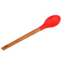 Colher de Silicone com Cabo Madeira Ginger Cazza Vermelha