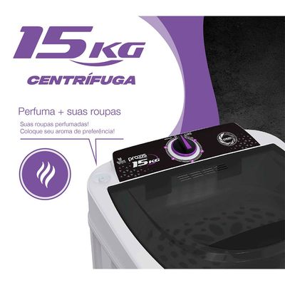 Centrífuga de Roupas 15Kg com Timer Praxis Branco / 110v