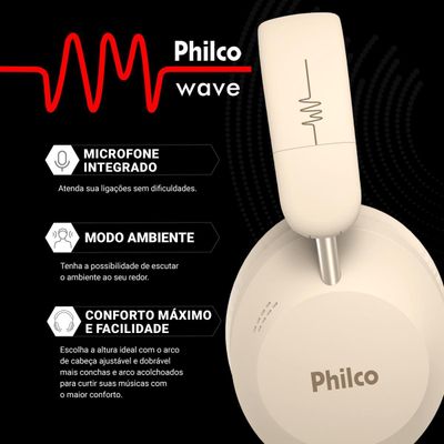 Fone de Ouvido Philco Wave Bluetooth 5.4 PFO09G Bivolt