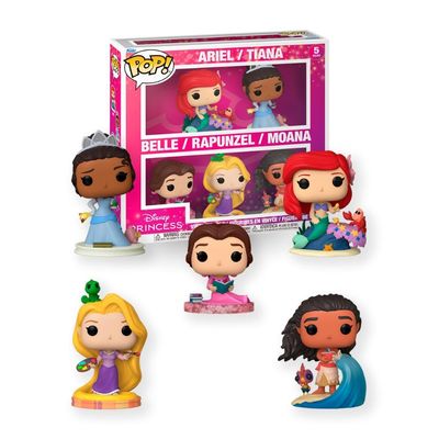 Kit 5 Bonecos Funko Pop! Disney Princesas