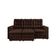 Sofá 3 Lugares Retrátil Lubeck Plush Suede Marrom 210 cm