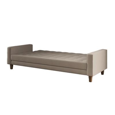Sofá-Cama Casal 3 Lugares Samper com Baú Linho Bege