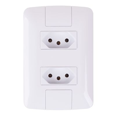 Conjunto de 2 Tomadas 2P+T 10 Amperes 57241/065 Tramontina Branca