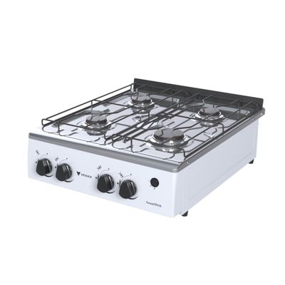 Fogao de Mesa 4 Bocas Grand Petit Vetro Branco Gas Glp