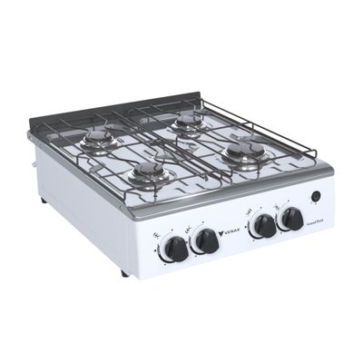 Fogao de Mesa 4 Bocas Grand Petit Vetro Branco Gas Glp