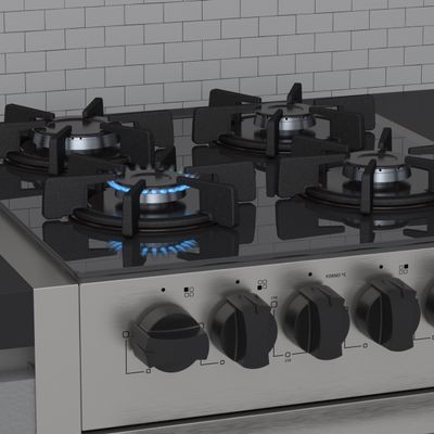 Fogao de Embutir 4 Bocas Venax Gaudi Line Inox Gas Glp