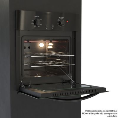 Forno de Embutir a Gas 50L Totale Nero GIIi Gas Glp 220 V