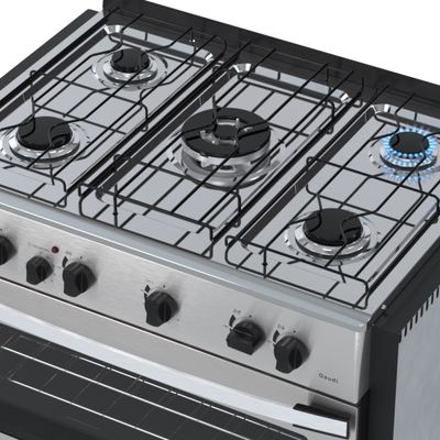 Fogao de Embutir 5 Bocas Venax Gaudi Platinum GII Inox Gas Glp 127 V