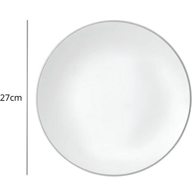 Prato Raso 27cm Porcelana Legacy Silver L Hermitage Branco Borda Prata Louça Jantar Avulso