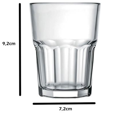 Jogo 24 Copos Bristol 200ml Vidro Transparente para Suco Água e Refrigerante Nadir Figueiredo