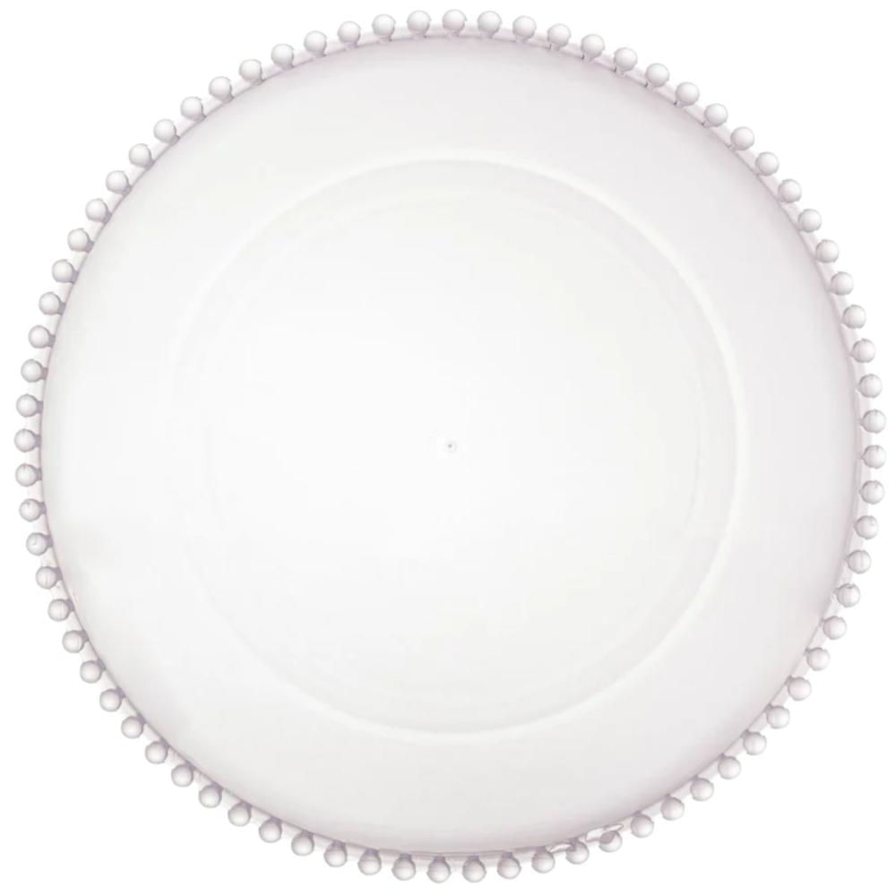 Sousplat Redondo 32cm Plástico Balls Lyor Transparente Mesa Posta Almoço Jantar Lugar Americano