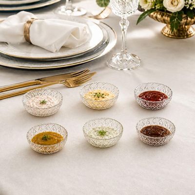 24 Tigelas Bowl Vidro 80ml Redondo King Lyor Mini Decorativo Lembrancinhas Restaurante