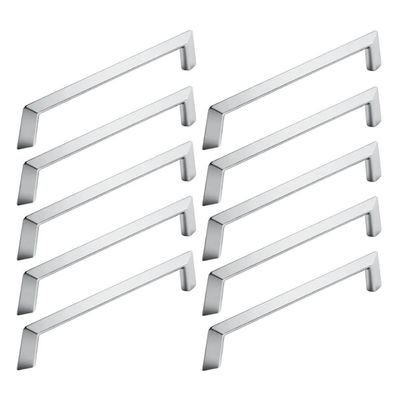 Kit 10 Puxadores Alça 18cm Zamac Cromado para Gavetas Móveis Primo Bigfer Acessórios