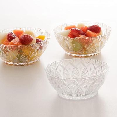 Jogo 12 Mini Tigelas Bowls Vidro 10x4,5cm 80ml Redondo King Lyor Decorativo Petiscos Sobremesas