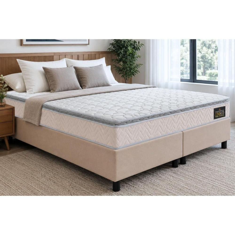 Cama Box CRC Queen +Colchão Anatômico D45 Shelby Hellen 158