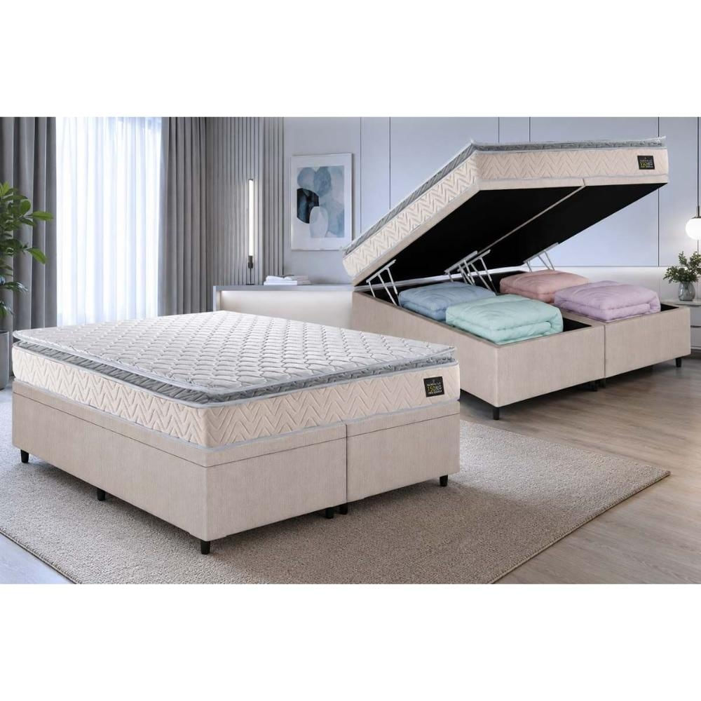 Cama Box Baú CRC Queen +Colchão D45 Shelby Hellen 158