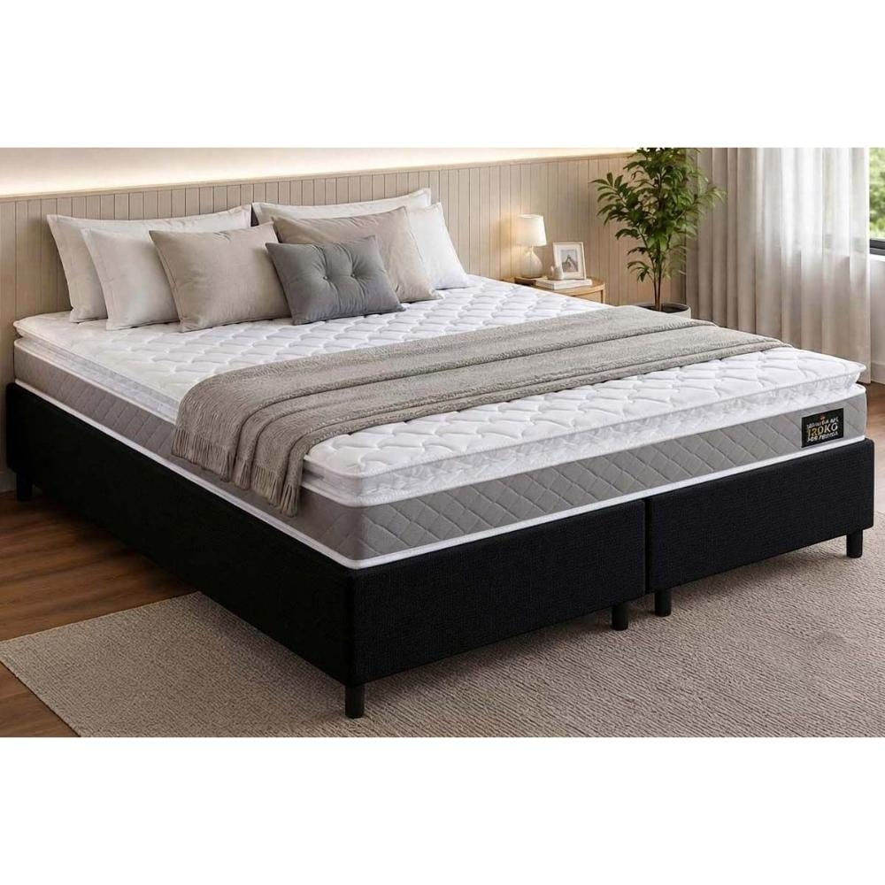 Cama Box CRC Queen +Colchão D33 Magnum Hellen 158