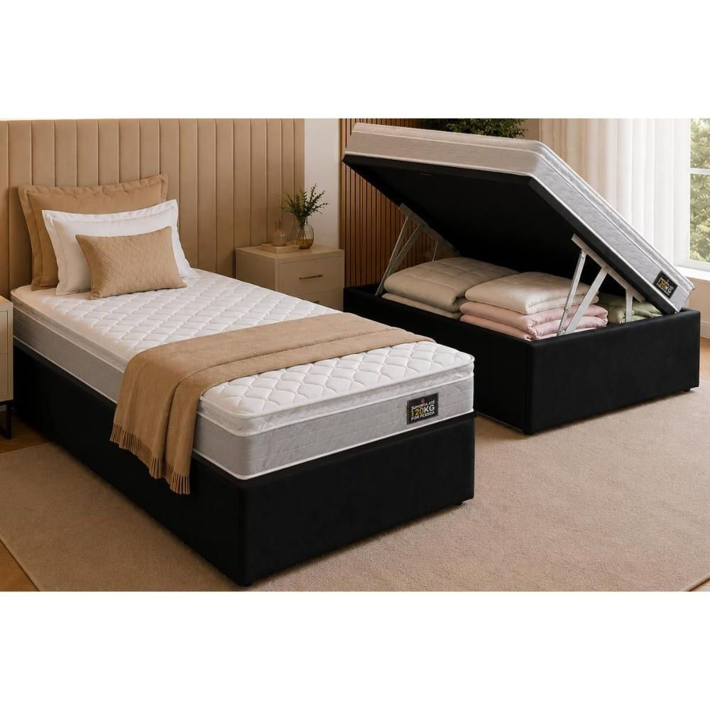 Cama Box Baú CRC Solt +Colchão D33 Magnum Hellen 88
