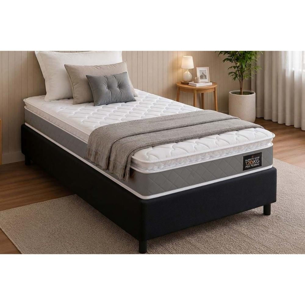 Cama Box CRC Solt +Colchão Ortopédico D33 Magnum Hellen 88
