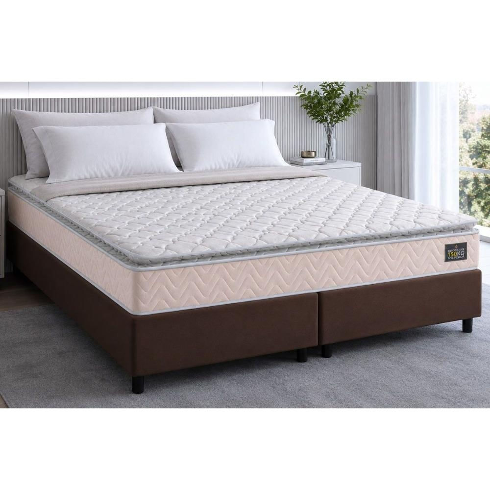 Cama Box CRC Queen +Colchão Ortopédico D45 Shelby Hellen 158