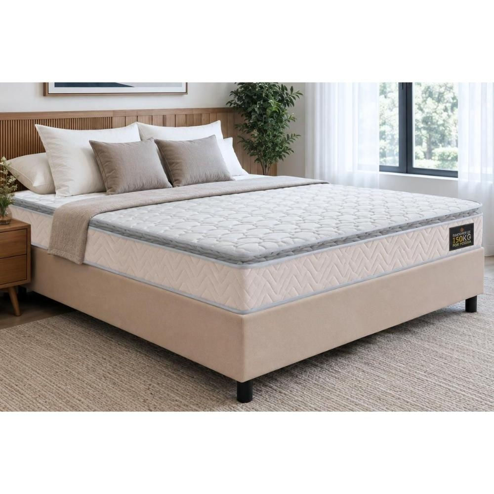Cama Box CRC Casal +Colchão Ortopédico D45 Shelby Hellen 138