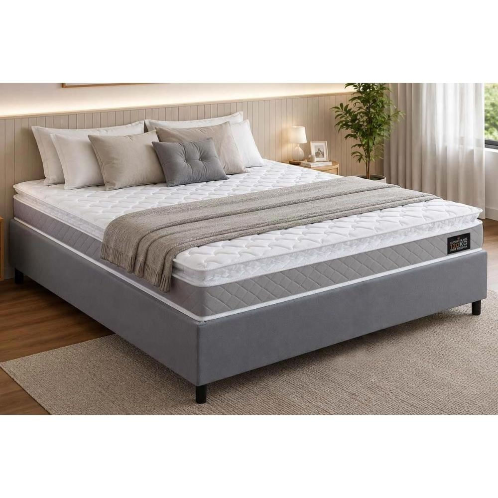 Cama Box CRC Casal +Colchão Ortopédico D33 Magnum Hellen 138